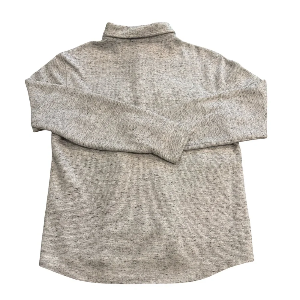 Banana Republic Gray Knit Shirt Jacket Men’s Medium Button Front Overshirt